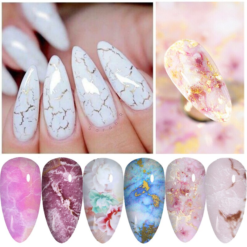 1 Roll Sparkly Sky Nail Foil Stickers /Mix-Pattern Nail Art Stickers / Marble Nail Transfer Foils Starry Sky Nail Sticker Nail Art Decals Nails Accessories