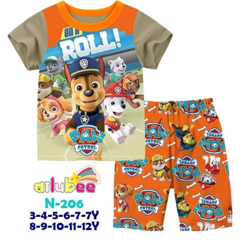 setelan paw patrol baju anak