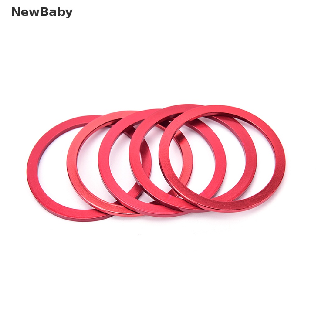 NewBaby 5Pcs 2mm Bikes Flywheel Washer Bottom Bracket Center Axis MTB Bicycle Hub Spacer ID