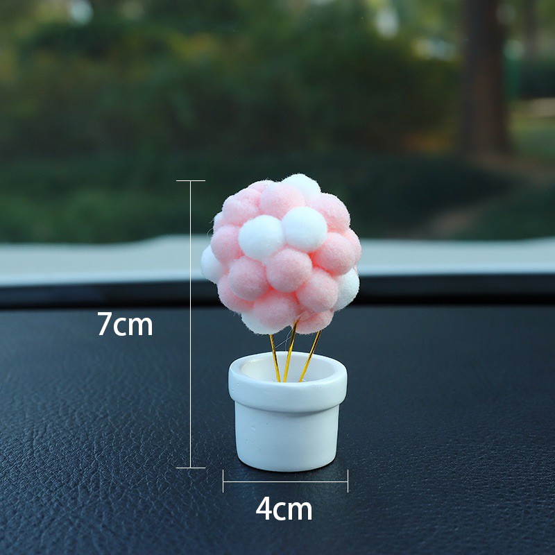 MINI COTTON BALLONs POT MACAROON Series Pajangan Mobil Balon