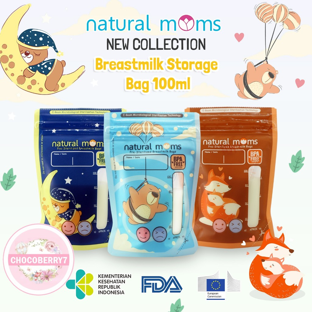 Kantong ASI Natural Moms Thermal Sensor 100ml 120ml 150ml 200ml BPA Free 100 120 150 200 ml