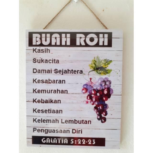 Hiasan dinding rohani *Buah Roh*