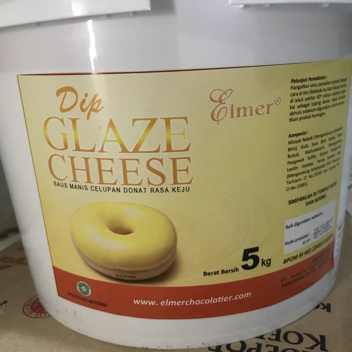 Topping Elmer Dip Glaze - Topping Donat Cheese / Keju 5kg