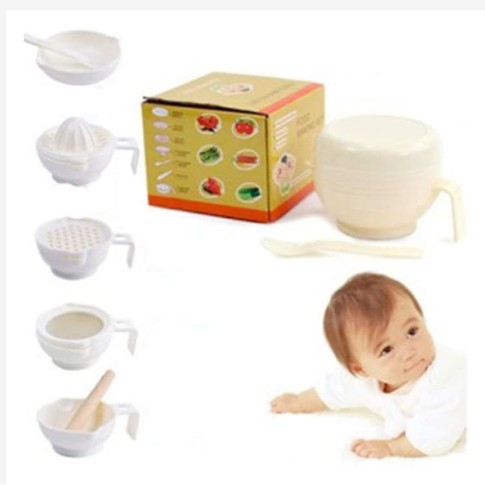 BSS Grinding Food Maker Set 7 IN 1 Peralatan Makan Bayi Alat Makan Bayi