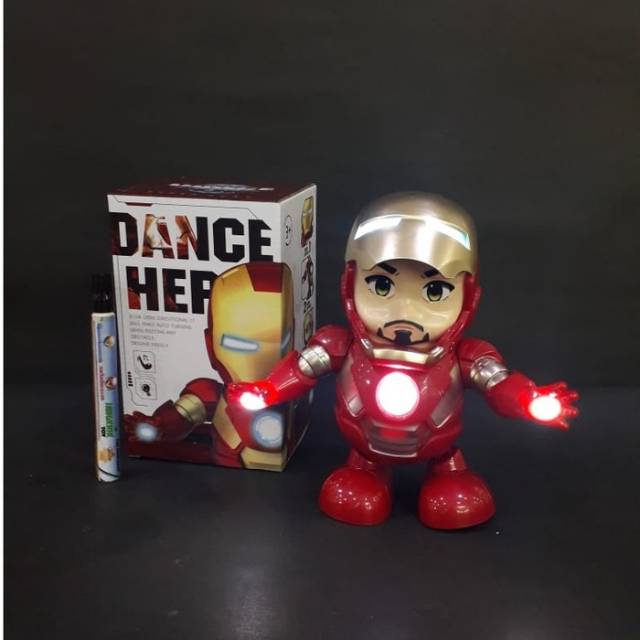 Mainan Hero Dance Ironman Bisa Joget - Dancing Robot Anak Edukatif