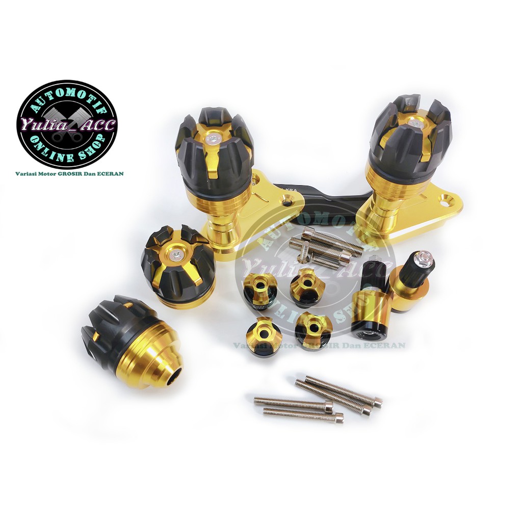 PAKET 5 In 1 Frame Slider / Jalu Pelindung Knalpot NMAX - AEROX 155 - Jalu Stang - Jalu As