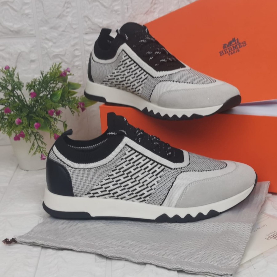 sepatu pria sneaker mirror quality brand top type lv 201464herme shoes men run away