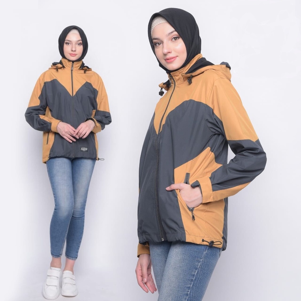 JAKET OUTDOOR WATERPROOF / JAKET ANTI ANGIN UNISEX - ADV KUNING