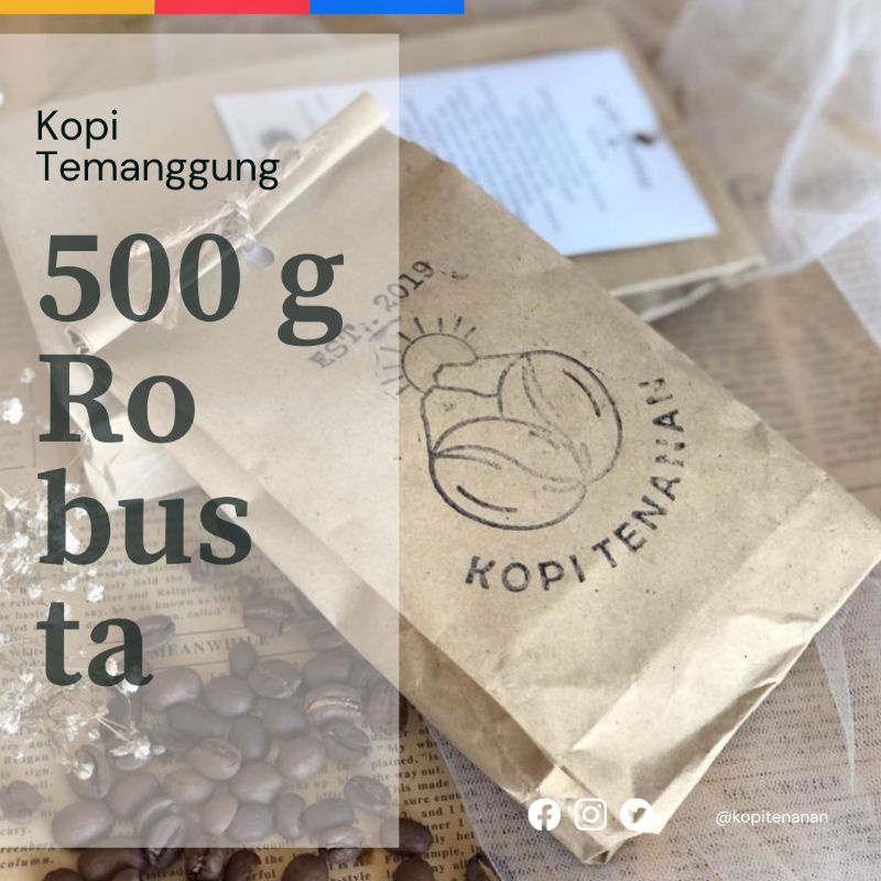 

promo kopi bubuk dan biji robusta temanggung 500 g