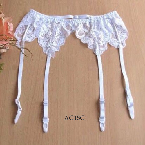 • BEBE • AC15C Garter Belt Renda Transparan Lingerie Garter Belt Seksi