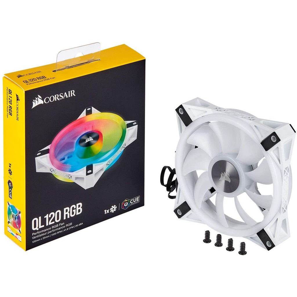 Corsair Icue Ql120 Rgb White Single 120mm Fan Shopee Indonesia