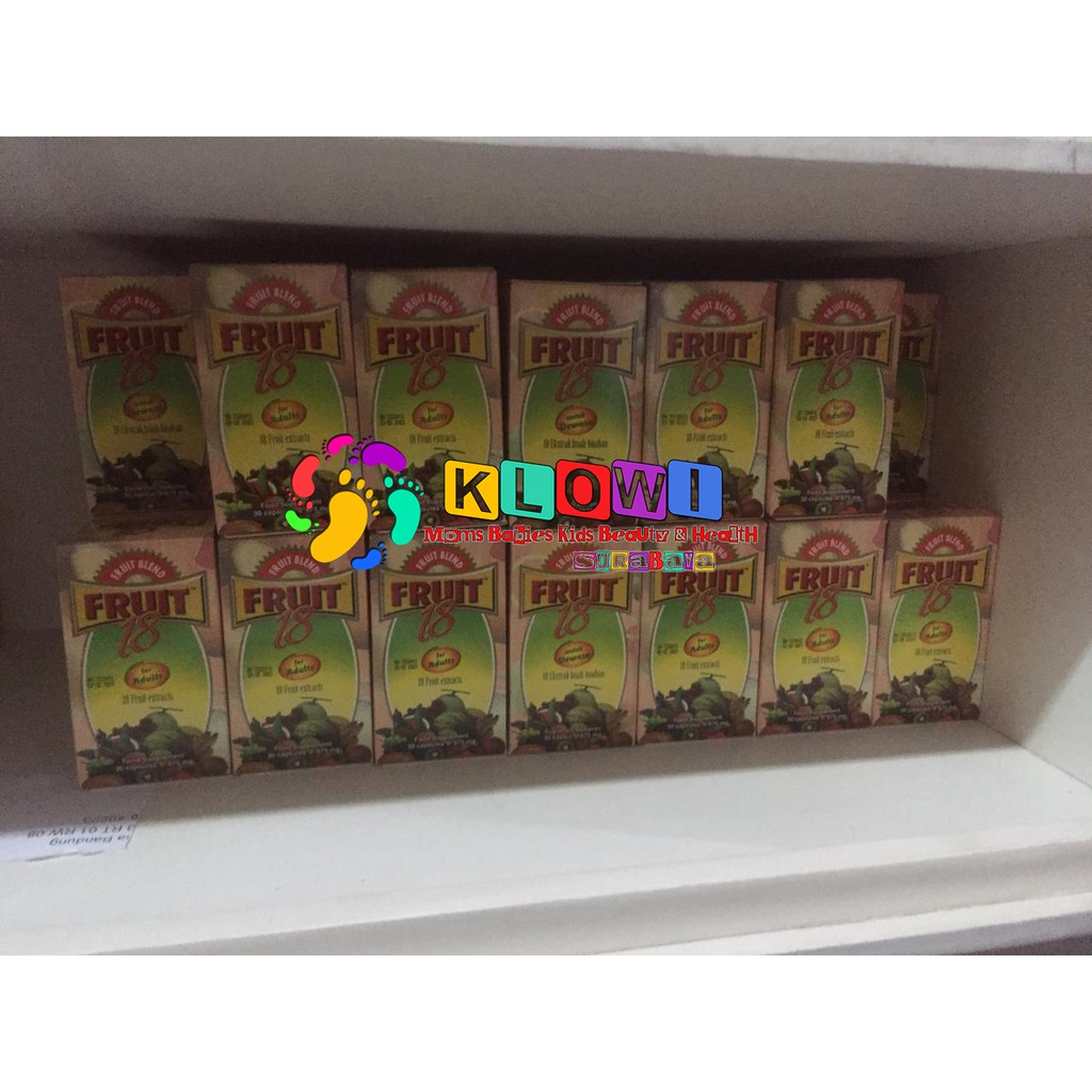 Fruit 18 Adult 30 Kapsul / Fruit Blend Dewasa / Daya Tahan Tubuh / Pelancar BAB / Fruitblend