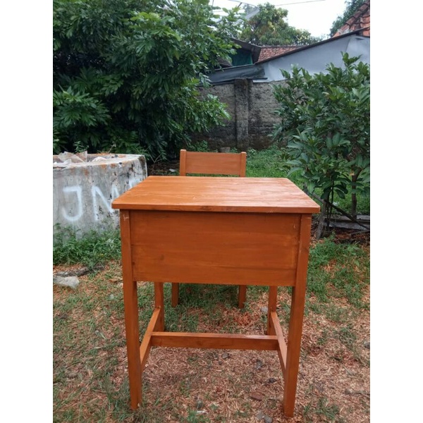 MEJA /KURSI TUNGGAL SEKOLAH KAYU JATI/MAHONI SD SMP SMA