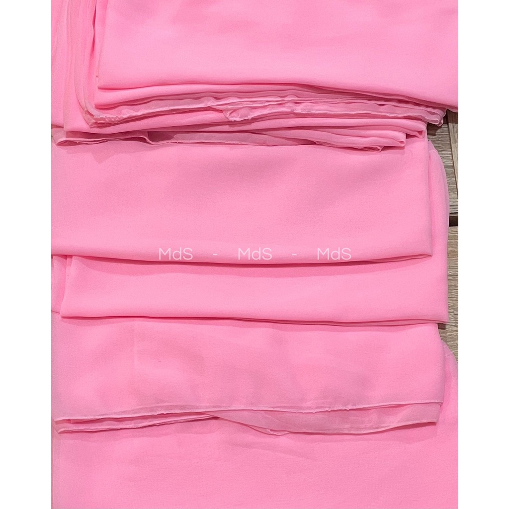 Selendang Crep Bali Panjang 2,5 Meter-Baby Pink