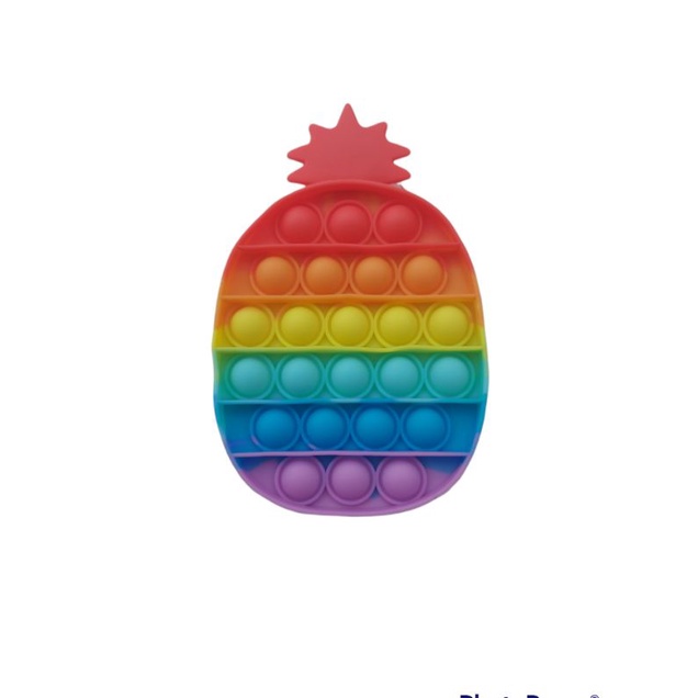 BUBBLE POP IT FIDGET TOY RAINBOW ukuran 12x12 || MAINAN EDUKASI ANAK KARAKTER PUSH POP IT-Nanas