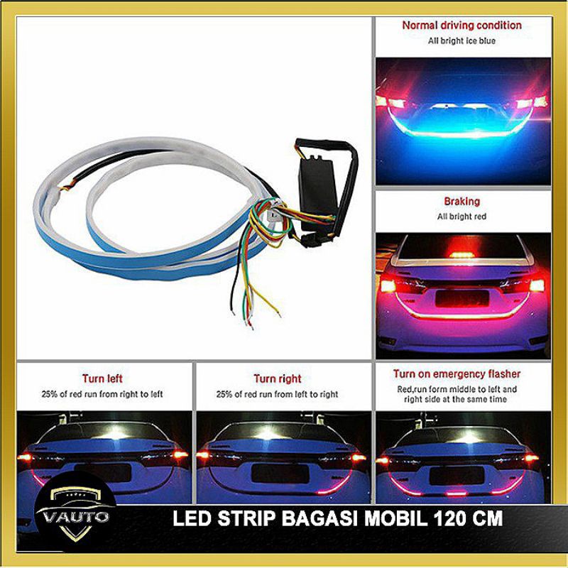 Flexi bel LED bagasi RGB Tail Trunk Running