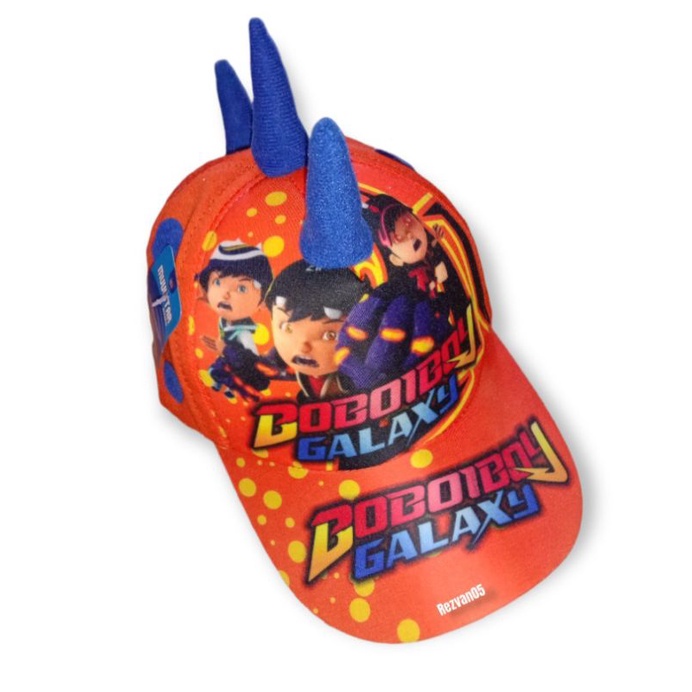 TOPI ANAK KARAKTER BOBOIBOY TANDUK,TOPI ANAK PRINT DEPAN ,TOPI ANAK USIA 2-7TAHUN-BOBOIBOY .2