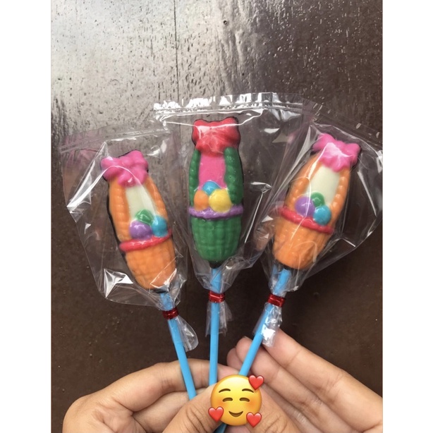 

coklat karakter stick/gagang/lucu keranjang telur- tangerang