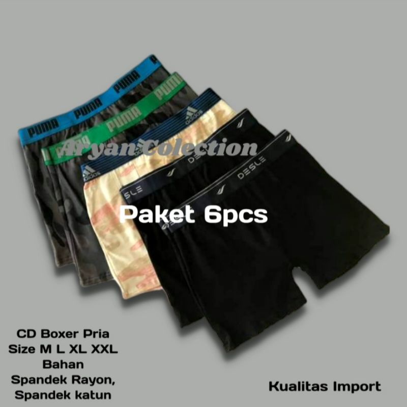 celana dalam pria boxer paket 6pcs CD boxer