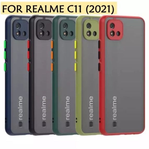 CASE MATTE REALME C11 2021 TERBARU TRANSPARAN FUZE MACARON MY CHOICE - FA