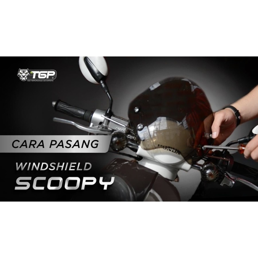 Windshield Visor Scoopy Fino Kuat Tidak Mudah Pecah Merk TGP MURAH