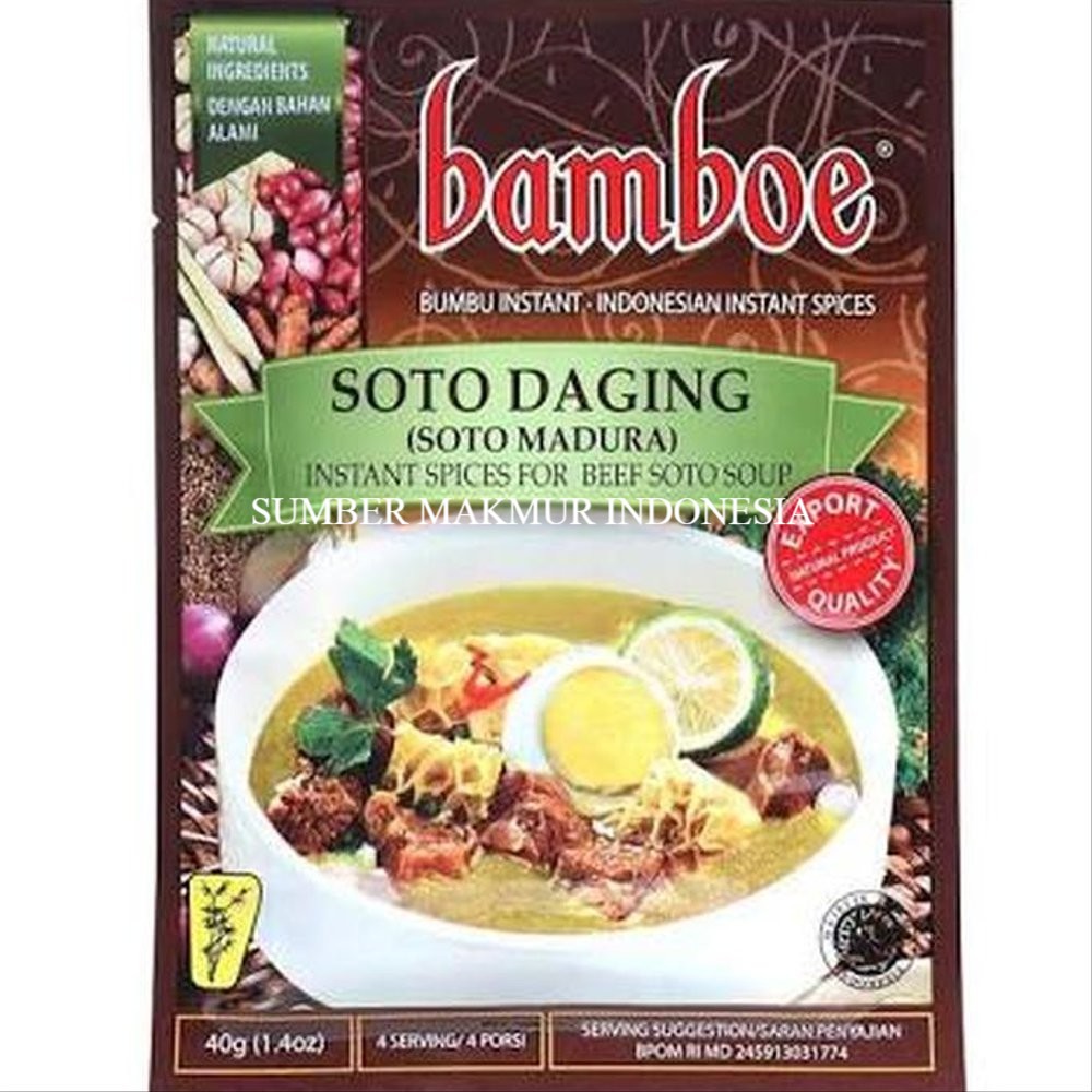 BUMBU INSTANT BAMBOE SOTO DAGING- ECERAN