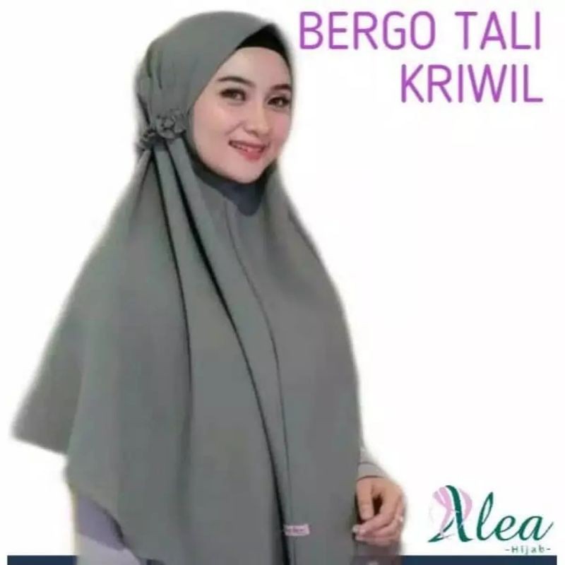 Hijab Bergo Tali Kriwil Instan Premium Diamond Strech