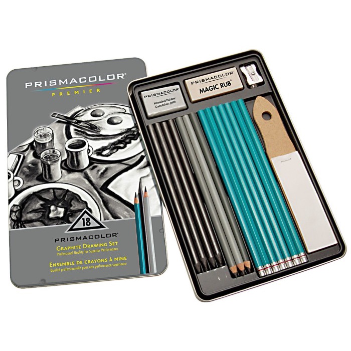 

(TERLARIS) Prismacolor Premier Graphite Drawing Pencils 18-Piece Set