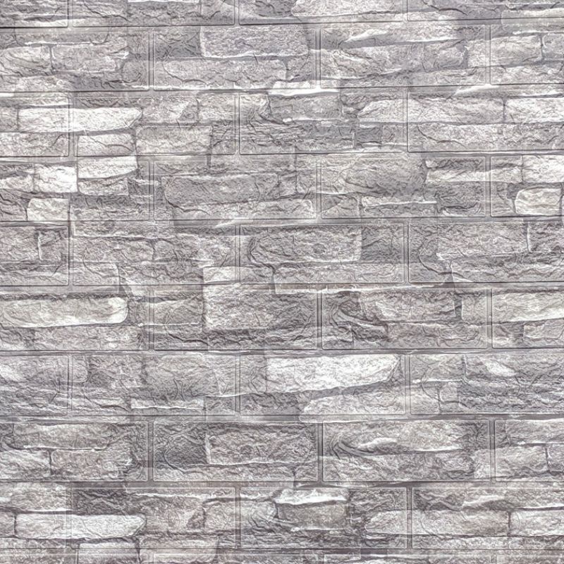 Wallpaper 3D foam corak batu alam