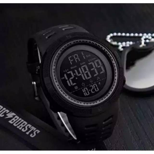 JAM TANGAN PRIA DIJITAL SKMEI ORIGINAL 1251 BLACK WATER RESISTANT 50M SPORT