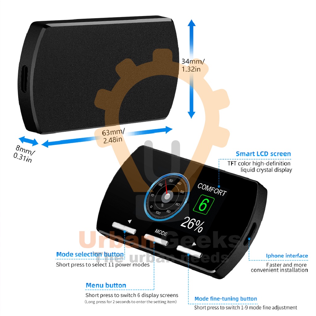 Car Electric 9 Drive Throttle Controller F2 Gas Booster