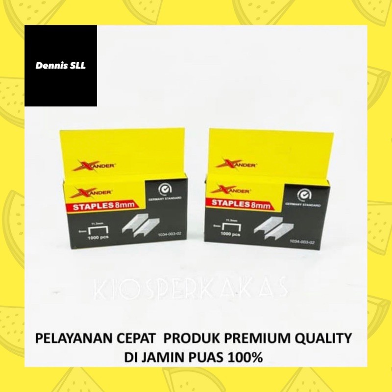 

Isi staples tembak 8mm | isi stapler xander | isi staples 8 mm