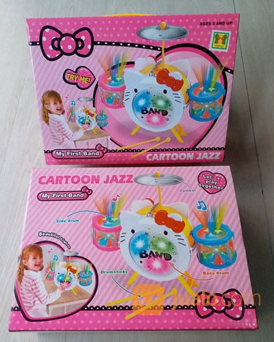 Cartoon Jazz Drum Hello Kitty Mainan Musik Anak Perempuan