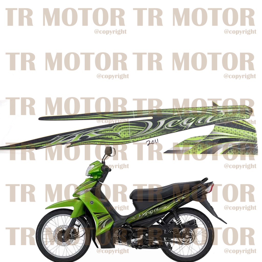 Stiker Motor Vega ZR 2011 Sticker Striping Lis Full Set Motor