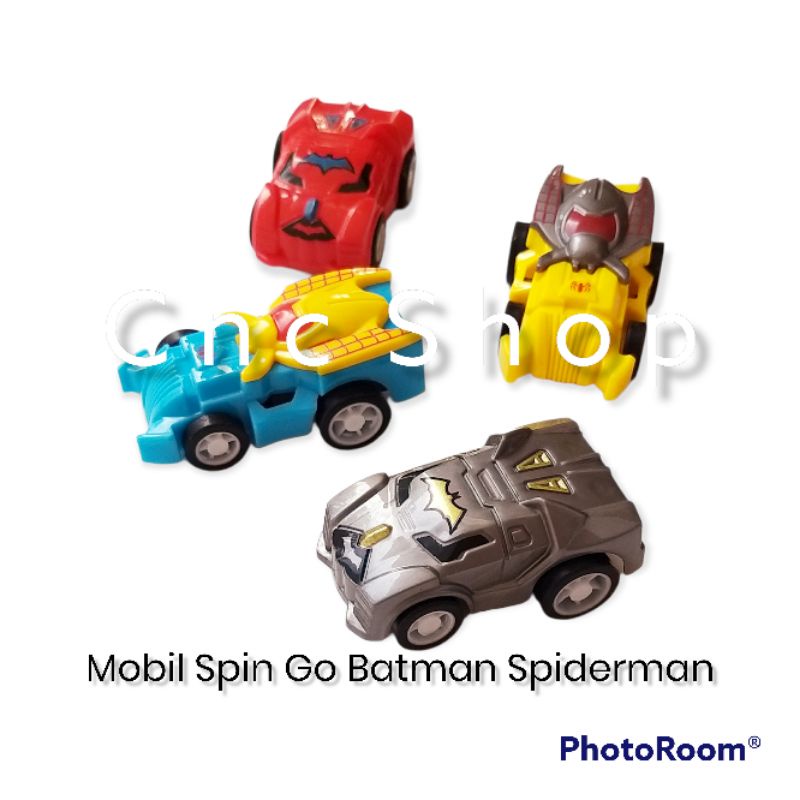 Mobil Mobilan Spin Go Batman Spiderman Bagus Mainan Anak Murah