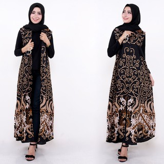 NEW ARRIVAL CARDIGAN  BATIK  WANITA ETNIK TANPA  LENGAN  OUTER 