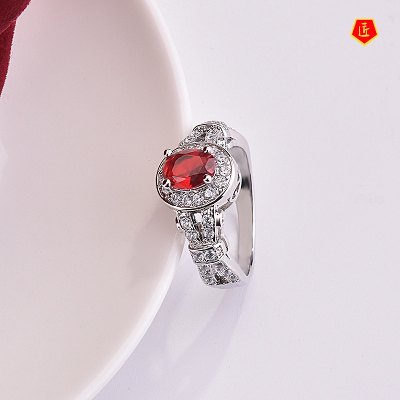 [Ready Stock]Fashion Creative Ruby Women's Ring