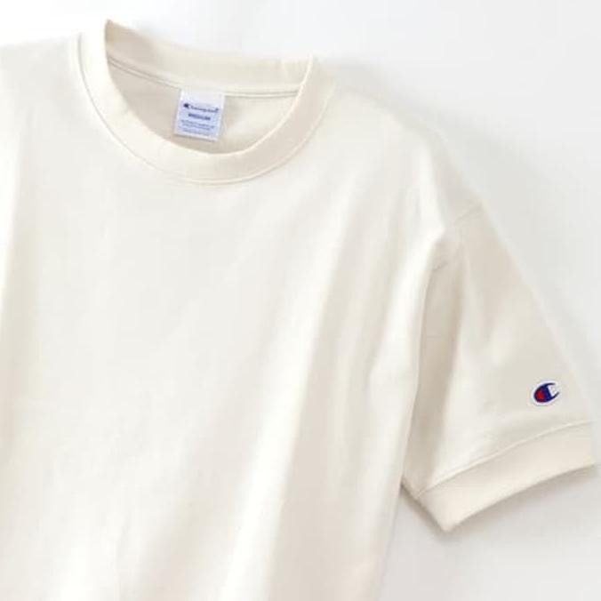 YUK BELI CHAMPION WOMEN SHORTSLEEVE SWEATSHIRT OATMEAL ORIGINAL SWEATER WANITA FREE ONGKIR..