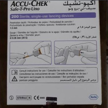 Jarum Lancet Accu-Chek Safe-T-Pro Uno ( 1 Pcs )