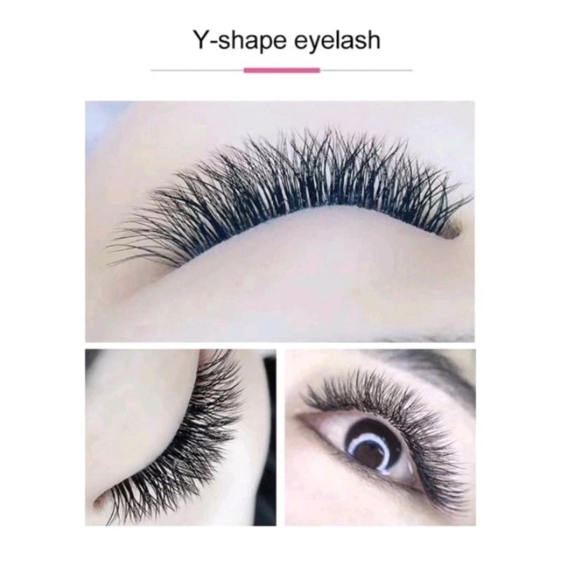 NEW PINK YELIX Y SHAPE / Y-SHAPE EYELASH EXTENSION 6ROWS BULUMATA VOLUME