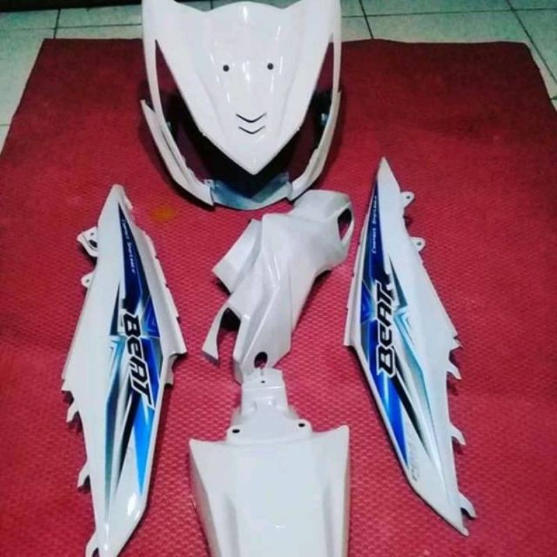 Body halus honda beat fi stater kasar 2013-2015,putih full set body beat fi