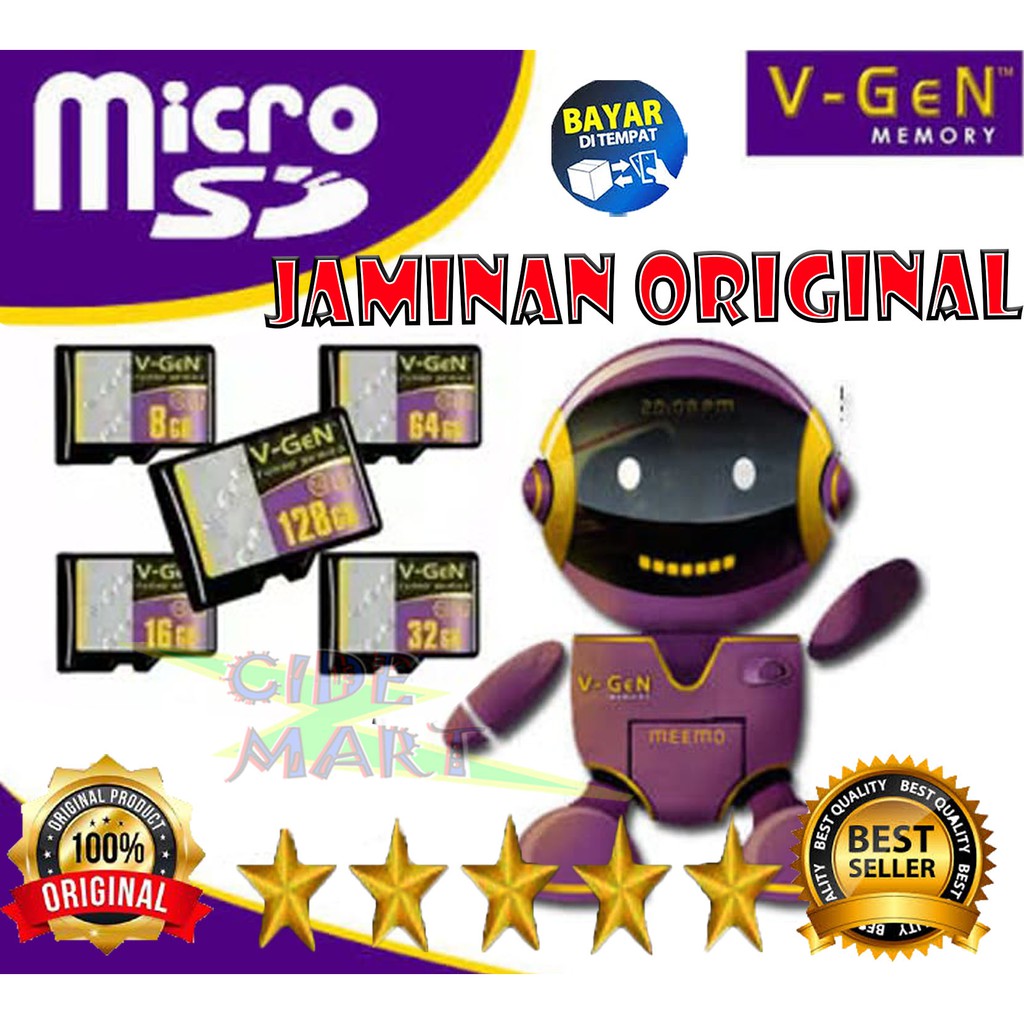 [BISA COD] MEMORI CARD MICRO SD V-GEN 64GB TERMURAH / MICRO SD VGEN