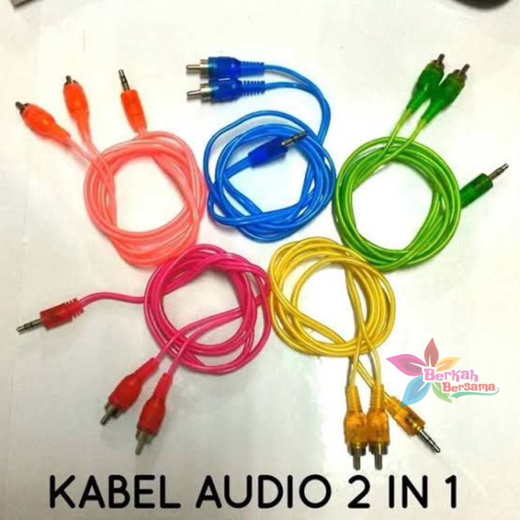 Kabel Aux 2in1 / Kabel Audio 2in1 / Jack 3.5mm audio rca 2 in 1 cabel Cable BB6260