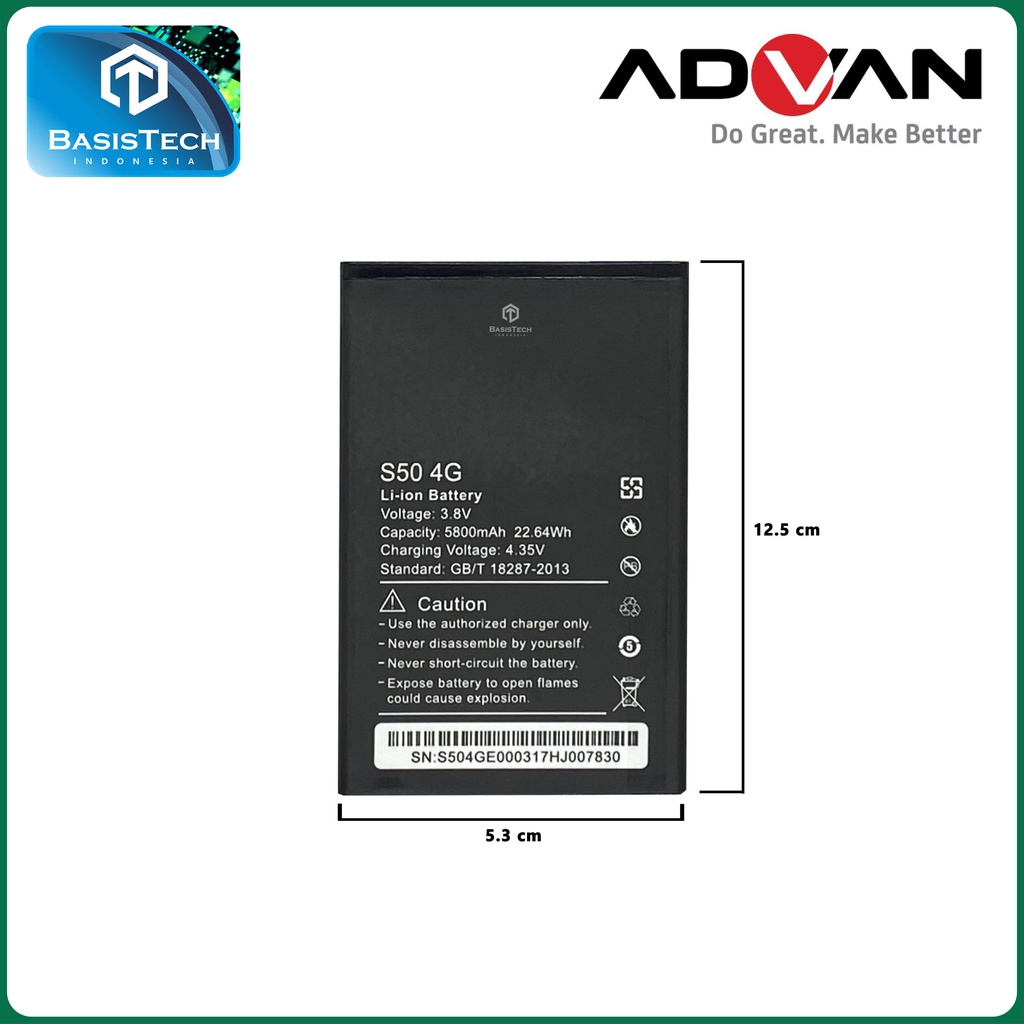 BATERAI ADVAN S50 4G - ADVAN i5G 4G - ORI99 GOOD QUALITY