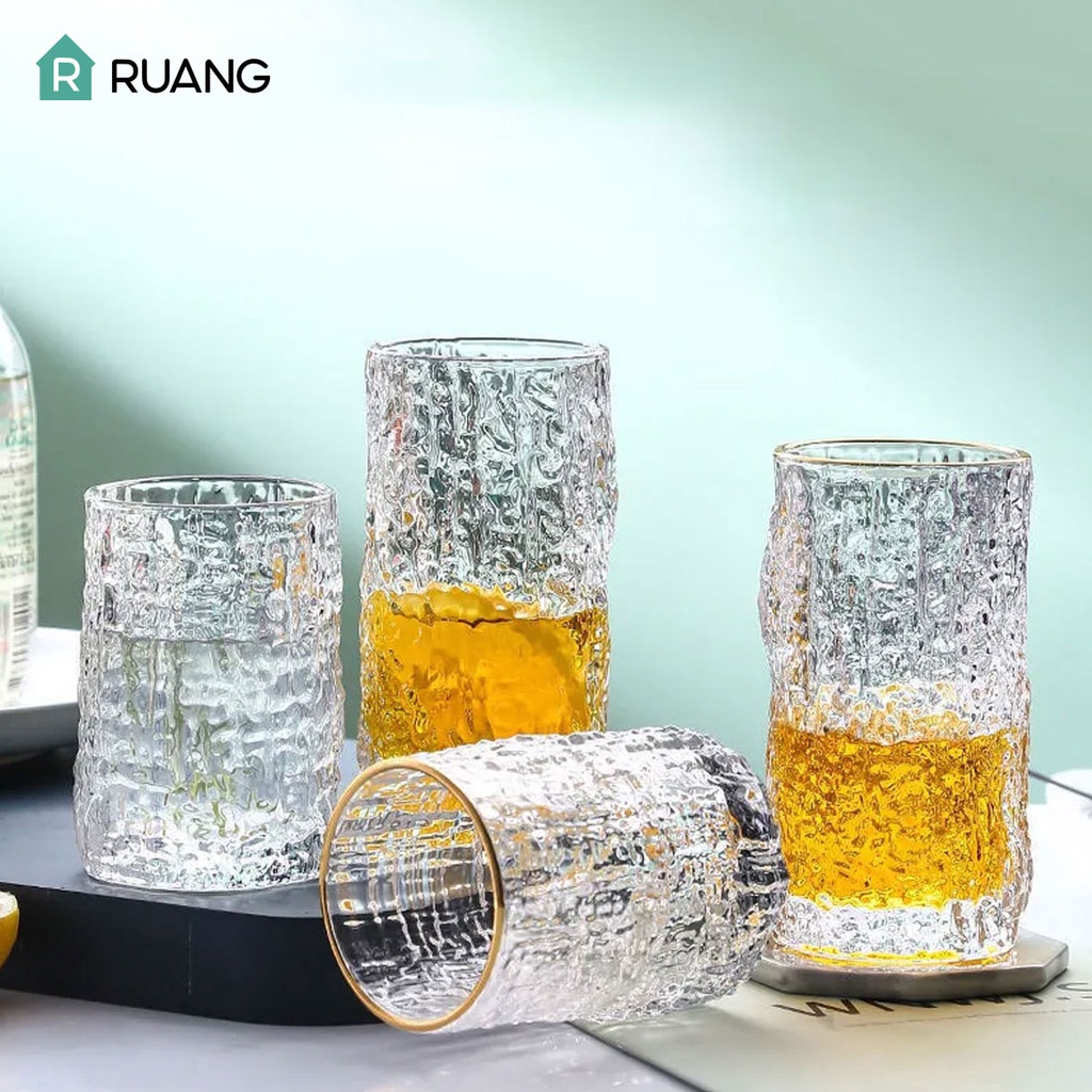 Jual Vintage Gelas Kaca Kristal Gelas Aesthetic Cantik Drinking Glass Gelas Jus Gelas Susu 6005