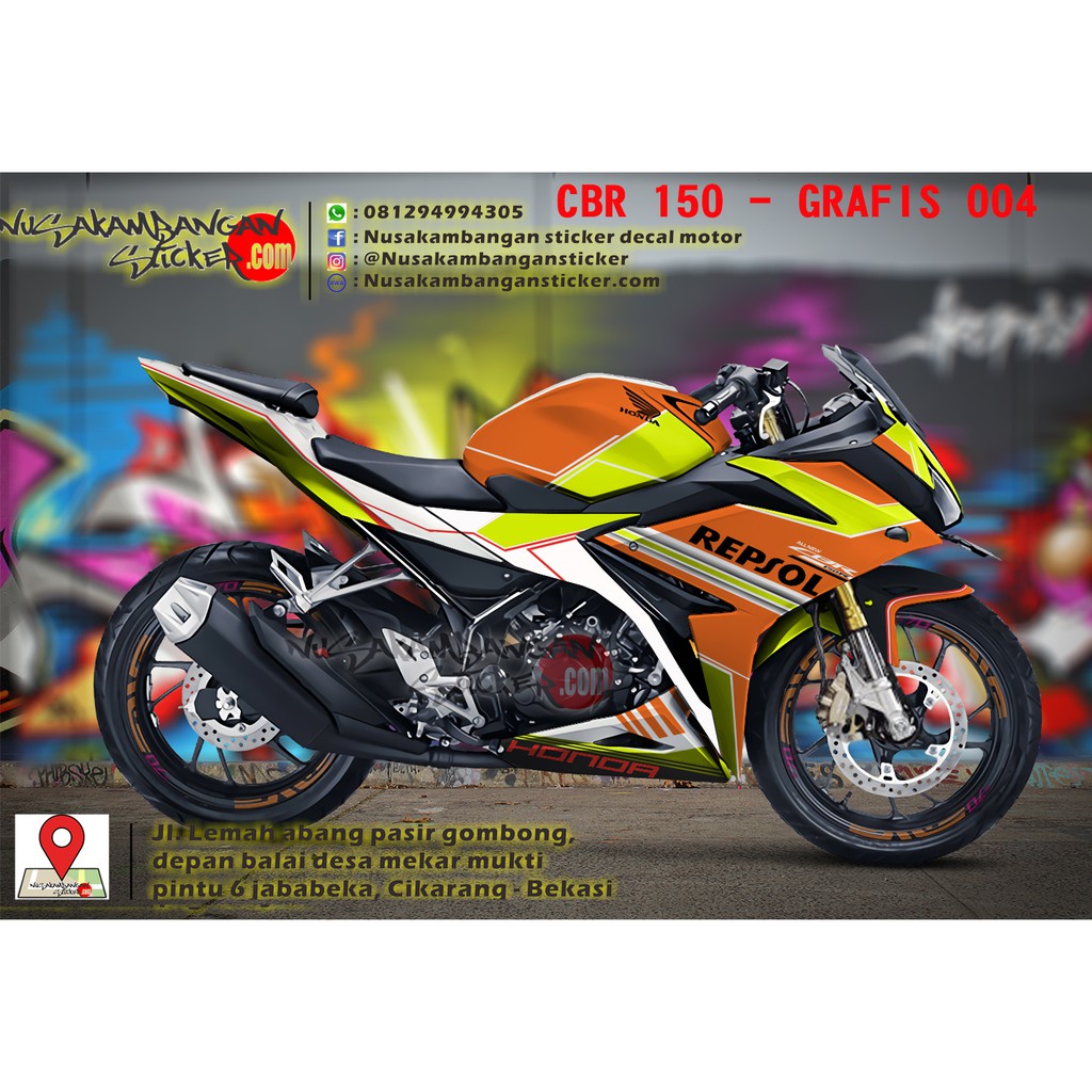 Decak Motor Sticker Motor Honda Tu Cbr 150r Grafiss Shopee Indonesia