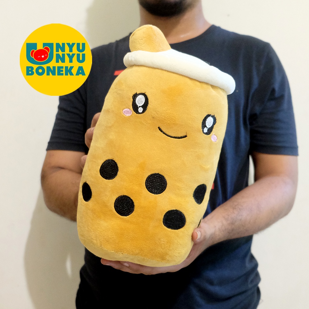 boneka soft boba kopi bantal minuman boba bahan import souvenir custom