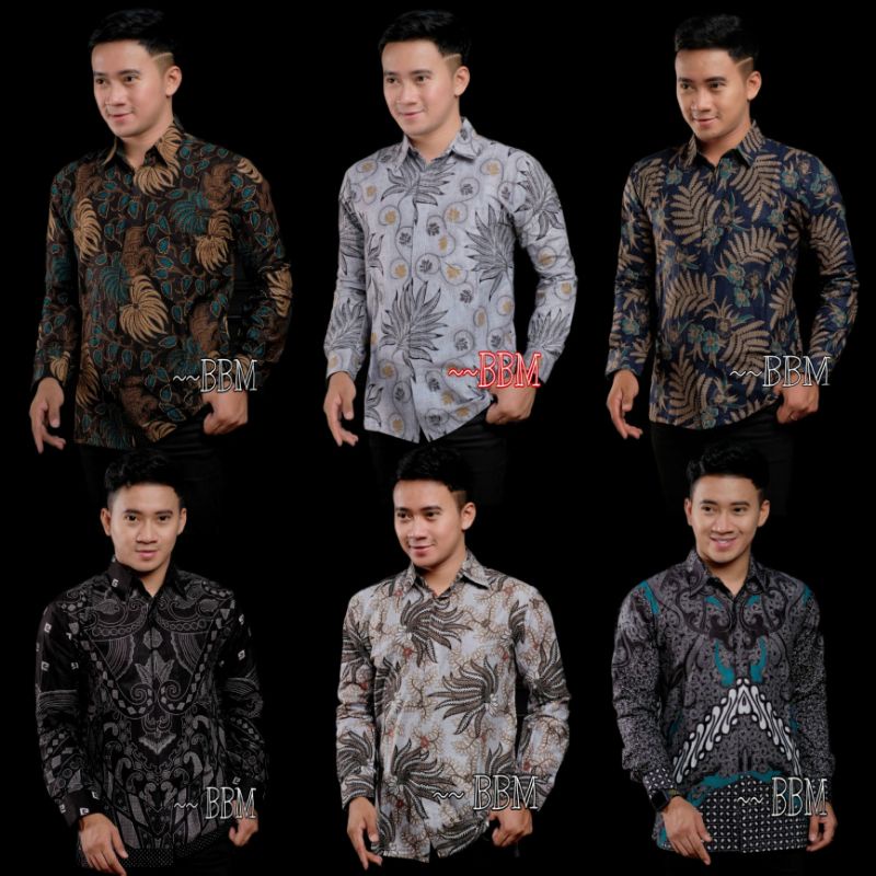 batik pria lengan panjang kemeja batik pria casual baju batik pria lengan panjang BATIK HARUM size m l xl xxl