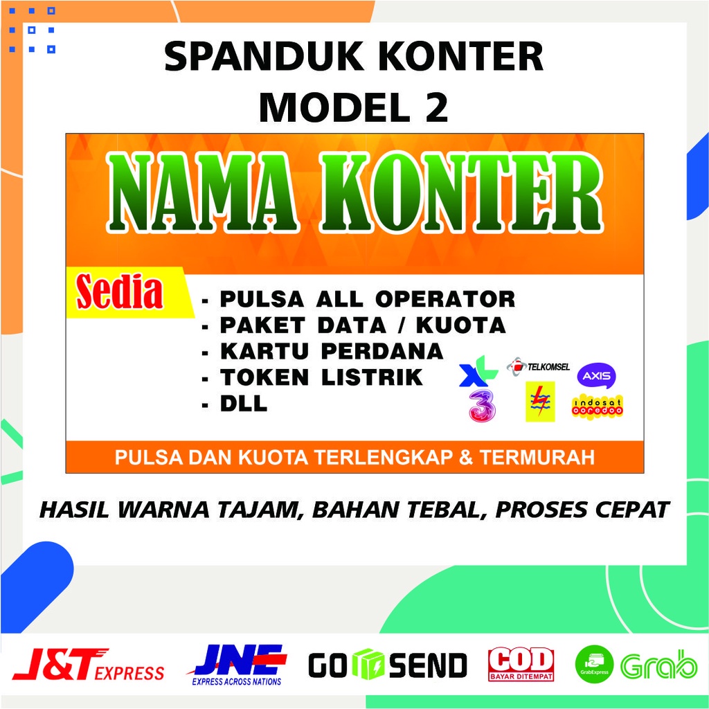 Spanduk Banner Konter Pulsa / Celluler - Spanduk Pulsa