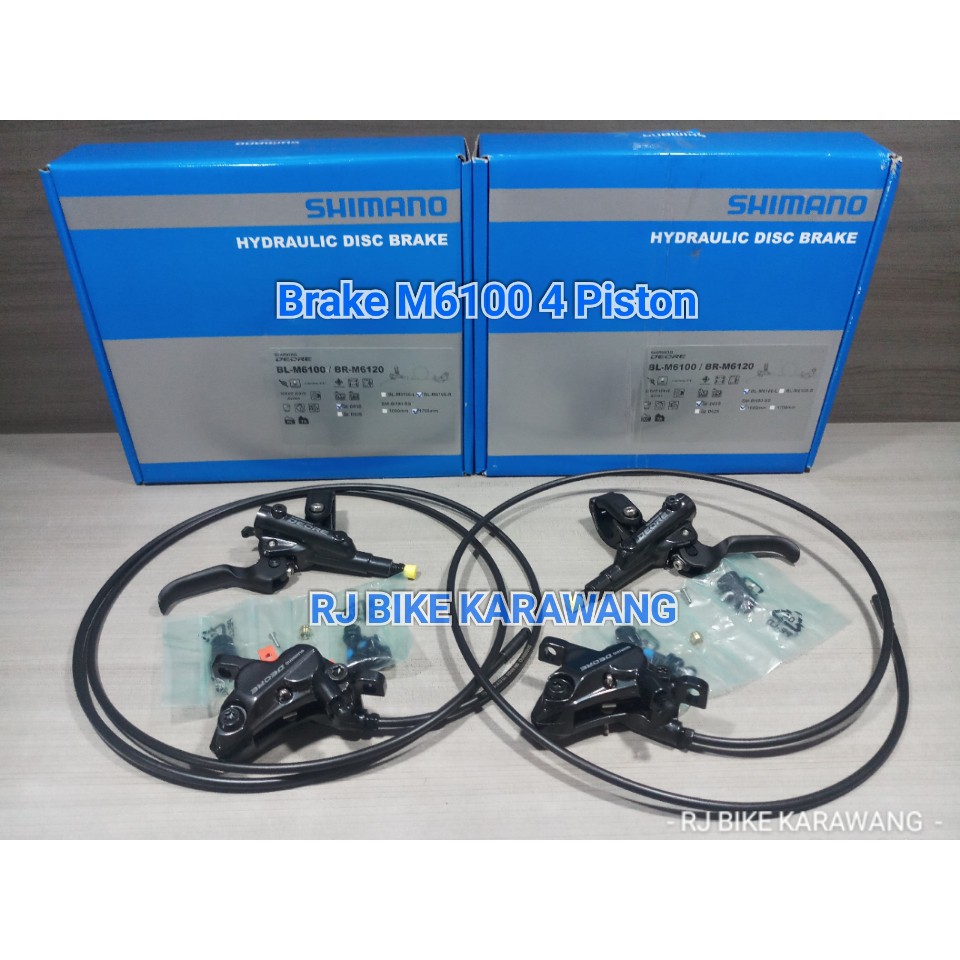 BRAKE MTB HIDROLIK SHIMANO DEORE BL M6100 BR M6120 4PISTON ORIGINAL